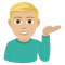 Man Tipping Hand- Medium-Light Skin Tone emoji on Emojione